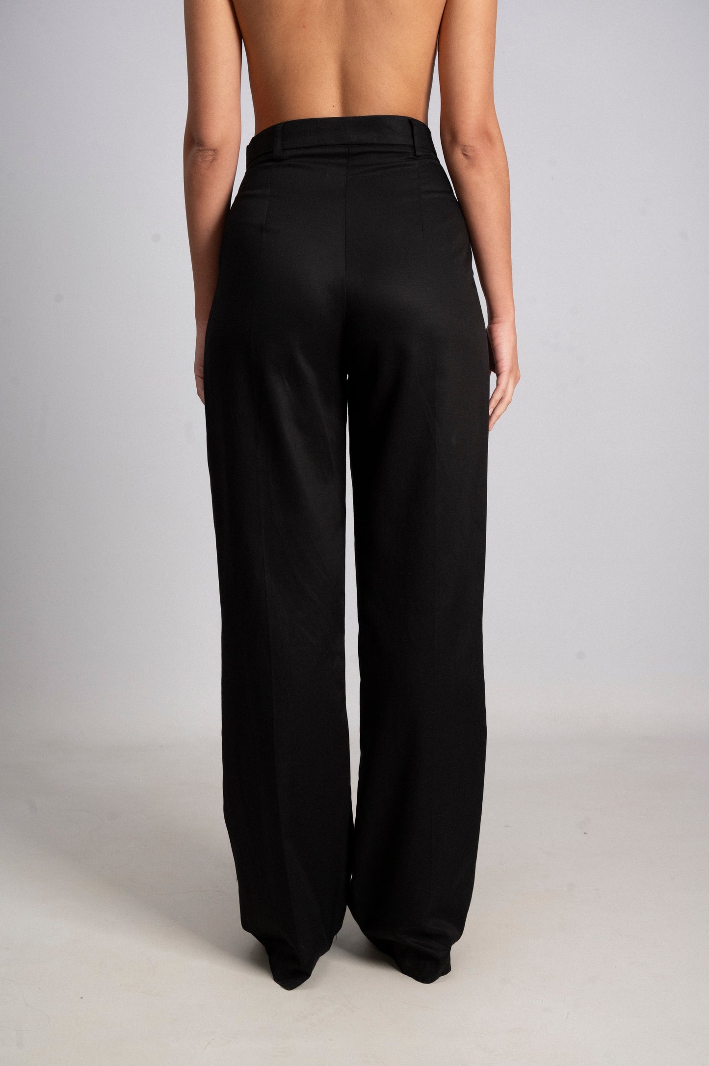 PANTALONI TAILLEUR KIMONO NERO