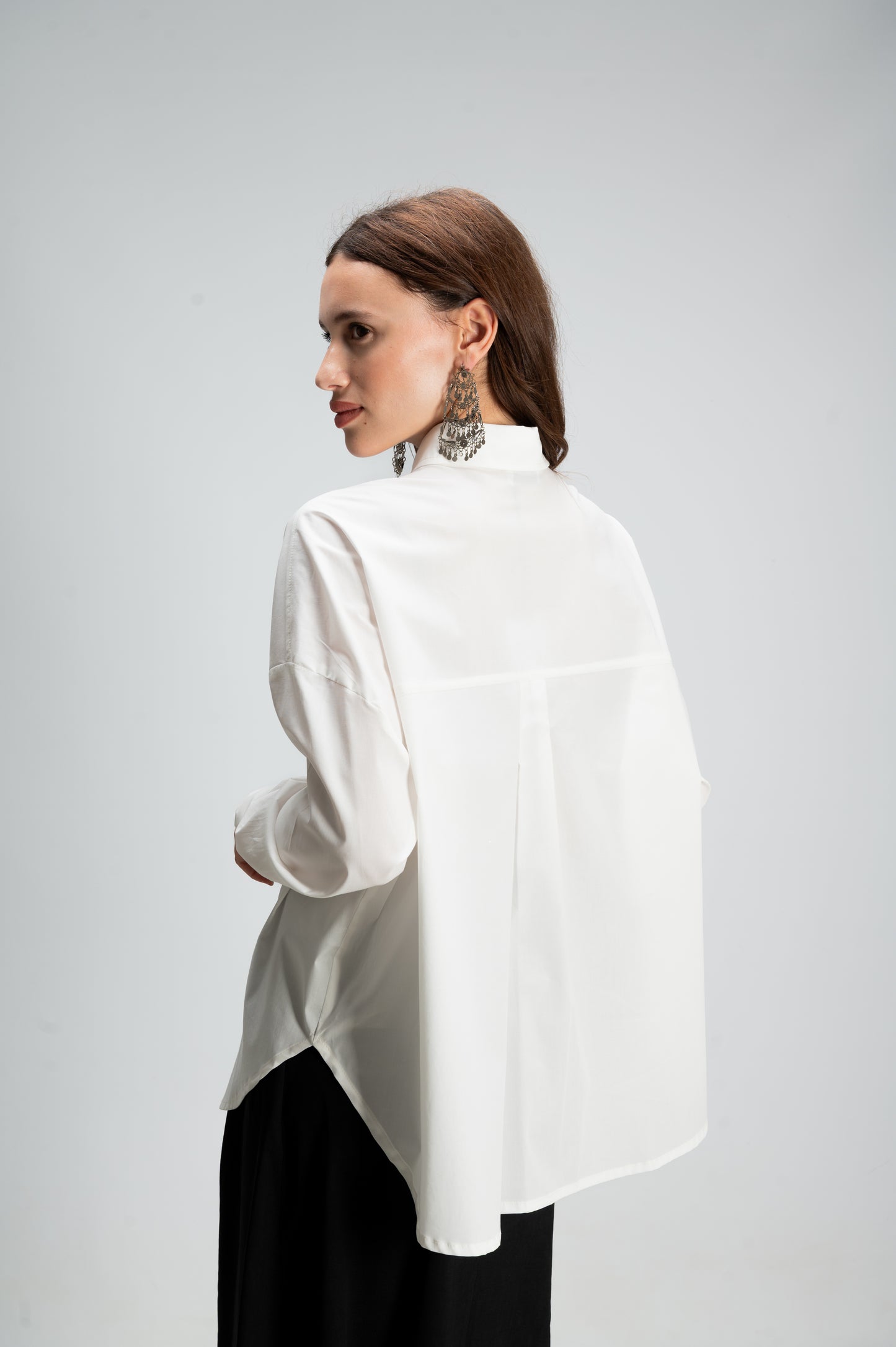 CAMICIA OVER POPELIN BIANCA