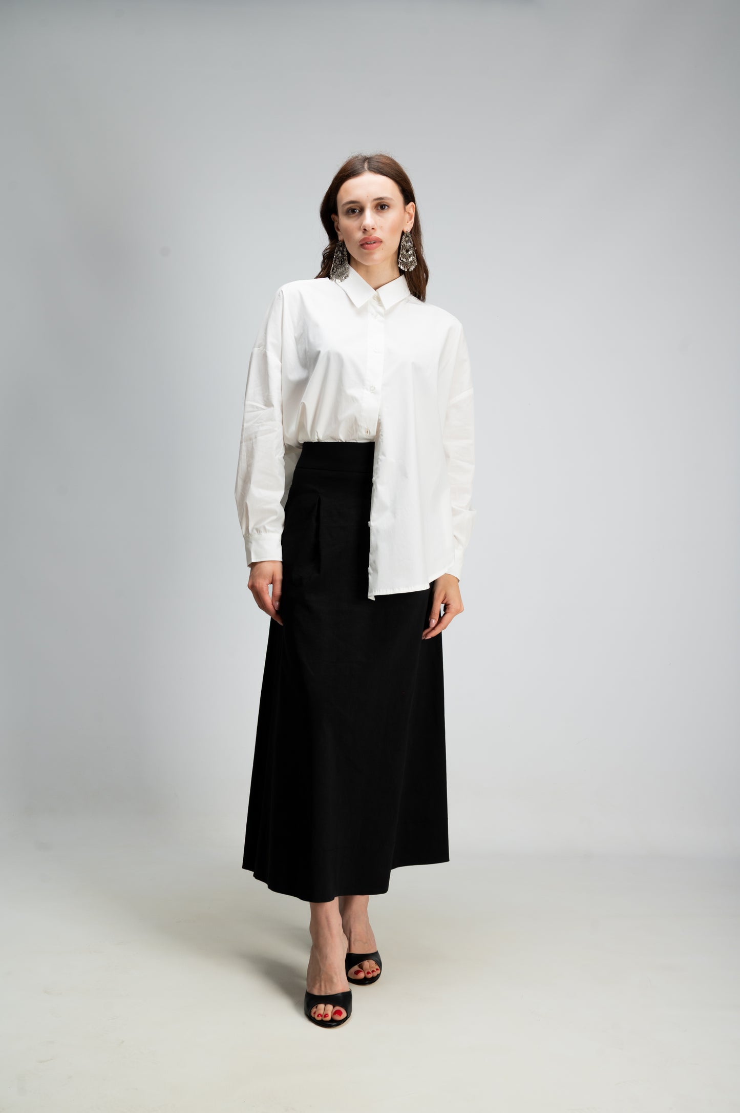 CAMICIA OVER POPELIN BIANCA