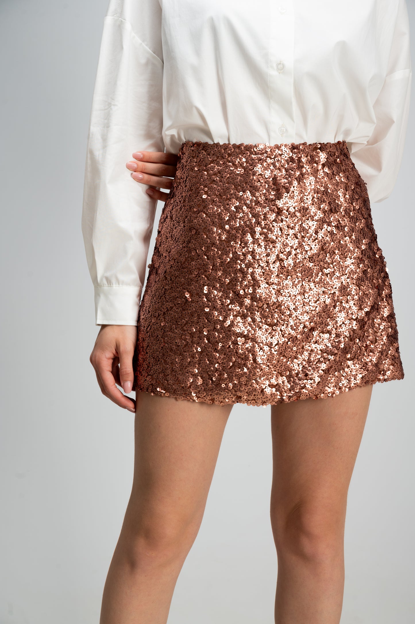 GONNA PAILLETTES BRONZO