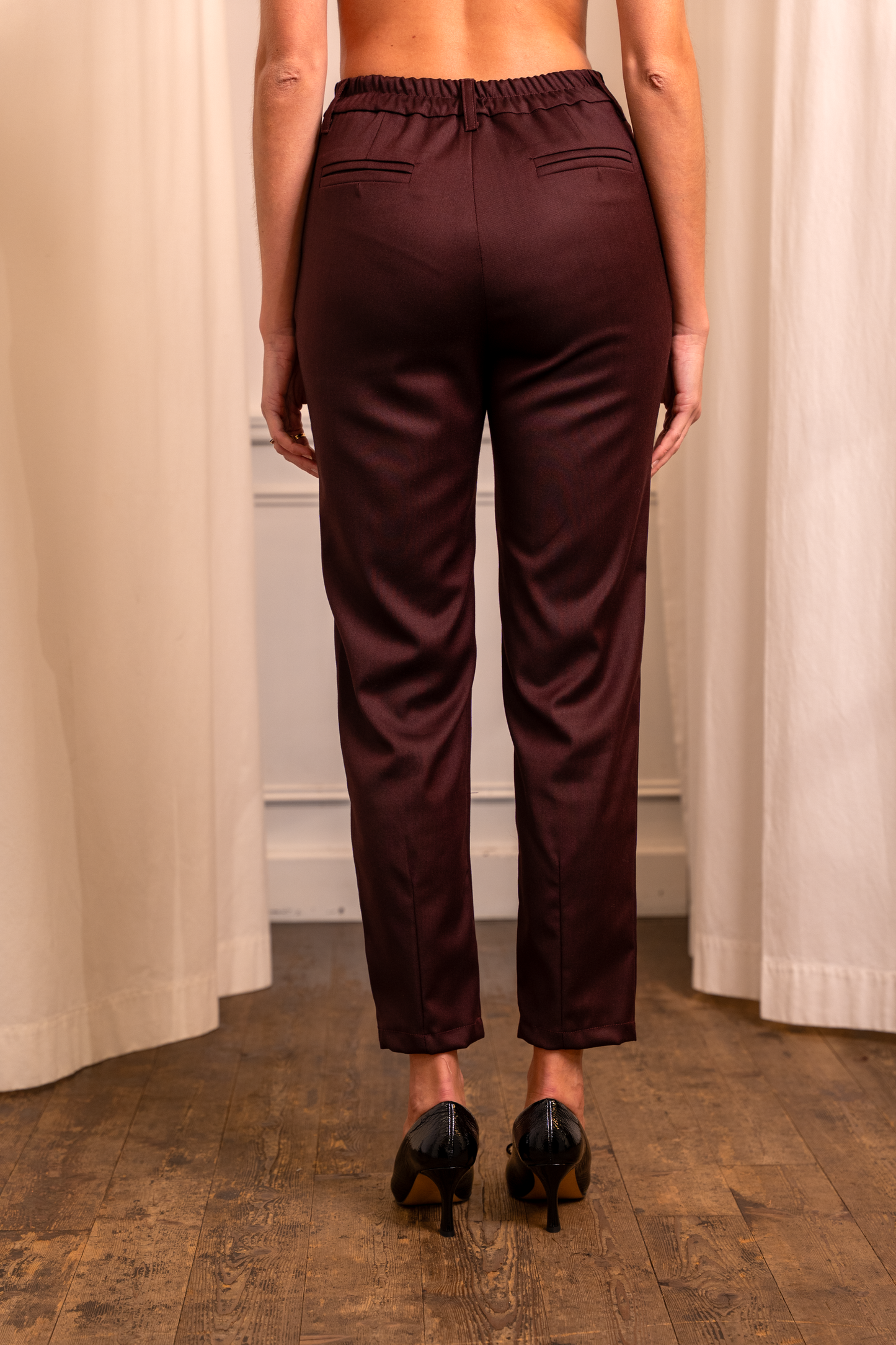 Pantalone chino prugna