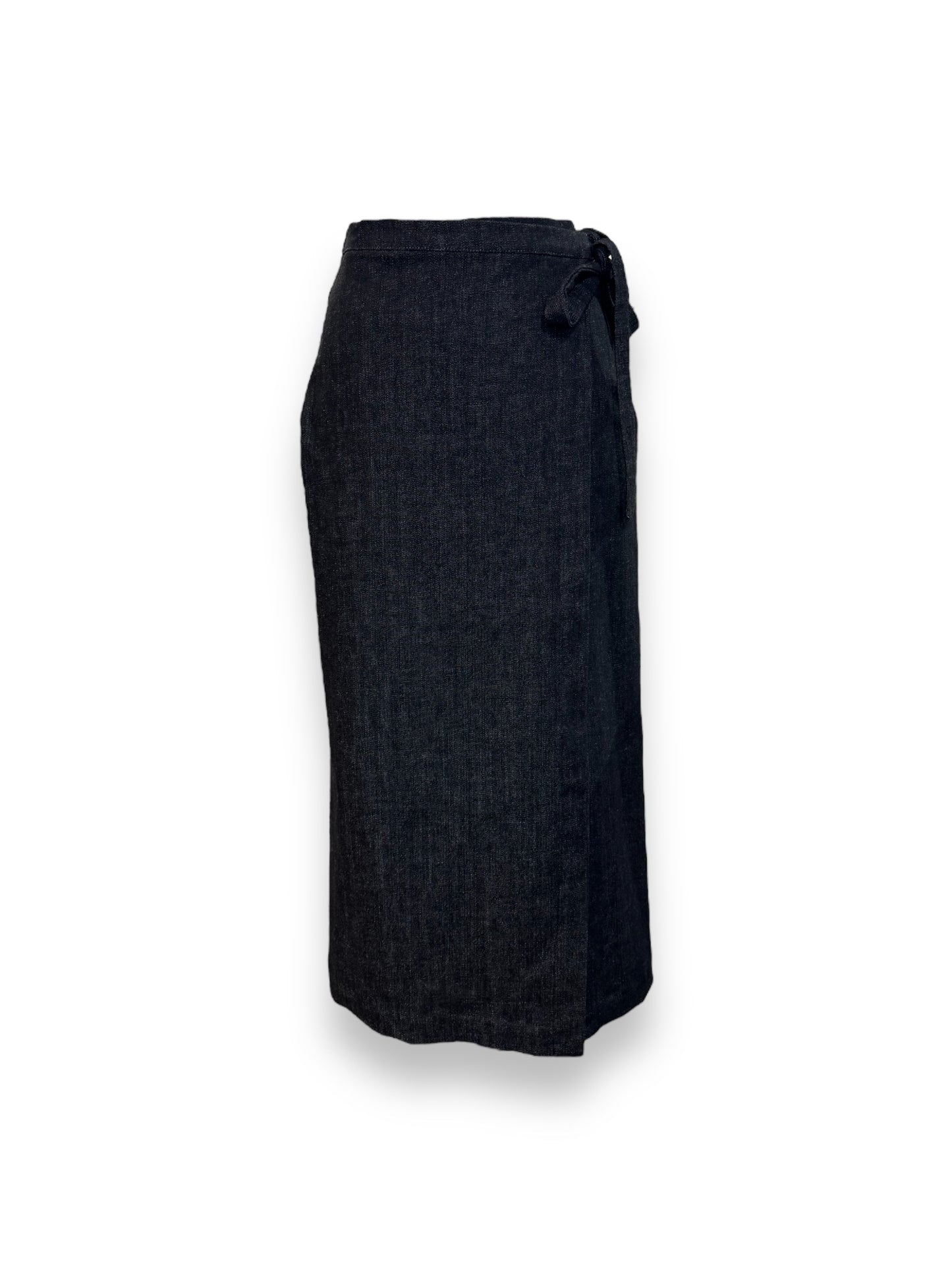 Gonna Longuette Di Jeans Grigia - tasche sul retro