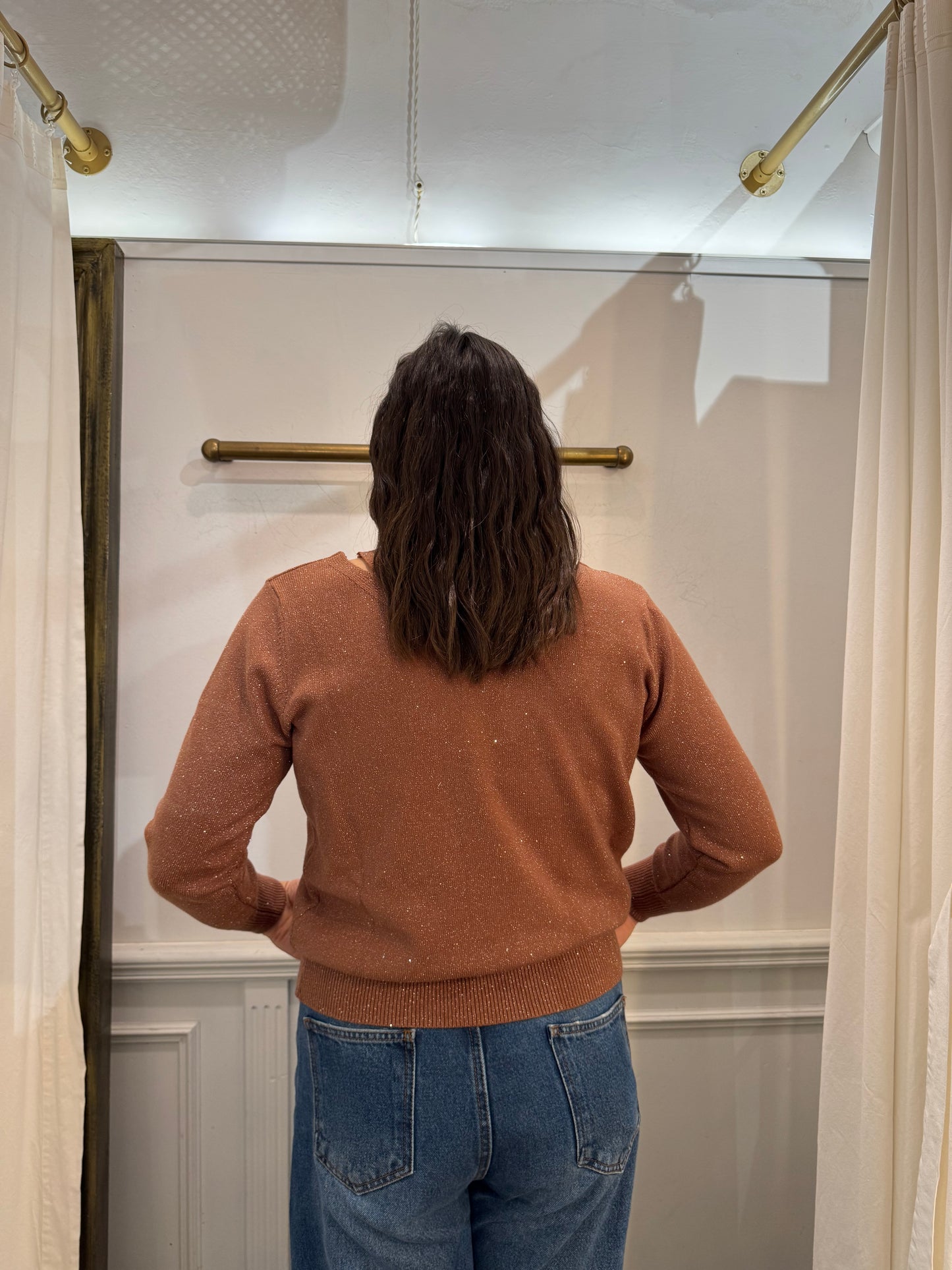 Maglia lurex in Viscosa femminile e caldo