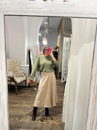 Maglione cashemere verde salvia