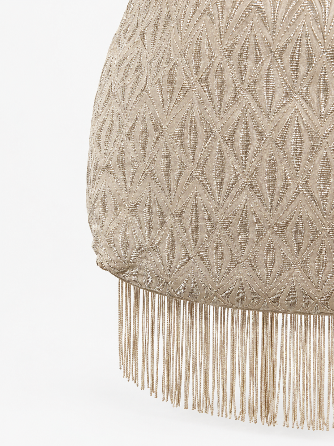 borsa grande in broccato con frange