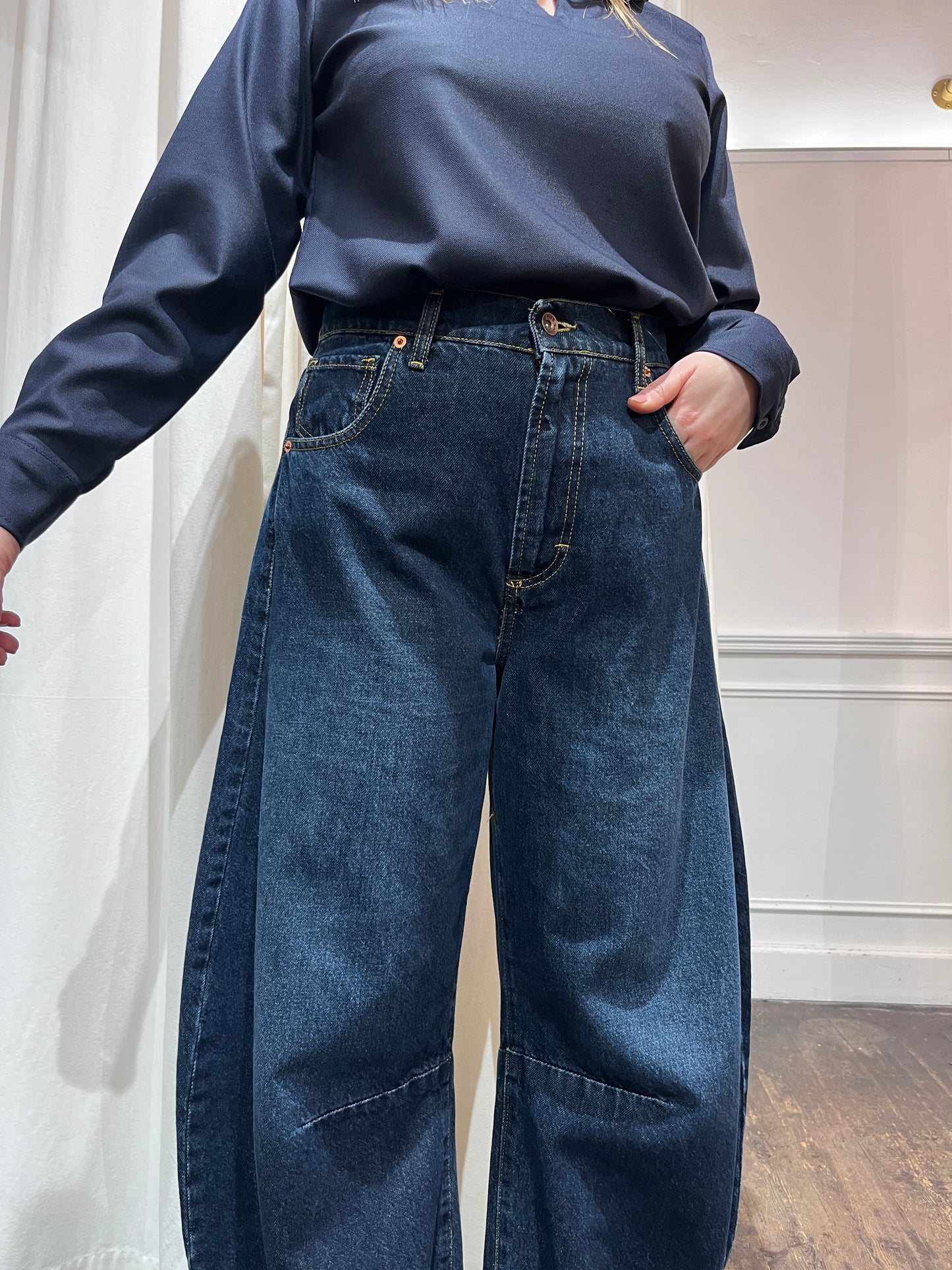 Pantalone balloon jeans