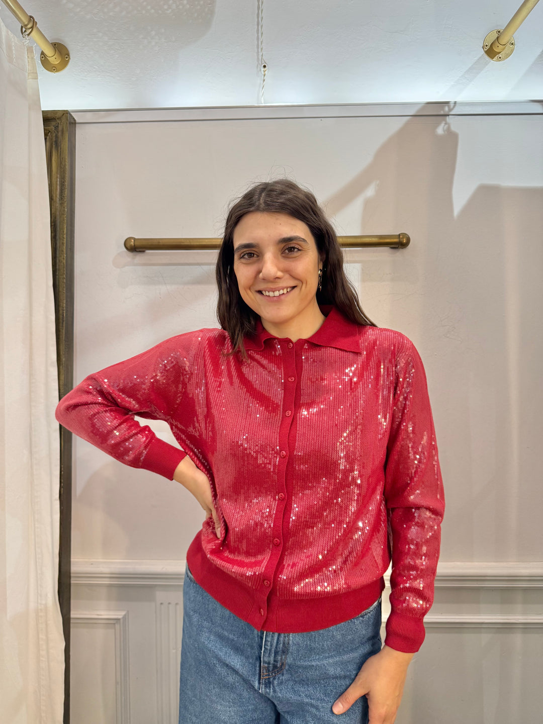 Sequin Cardigan Jacket - Bright Elegance