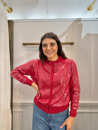 Giacca Cardigan con Paillettes - Eleganza Luminosa