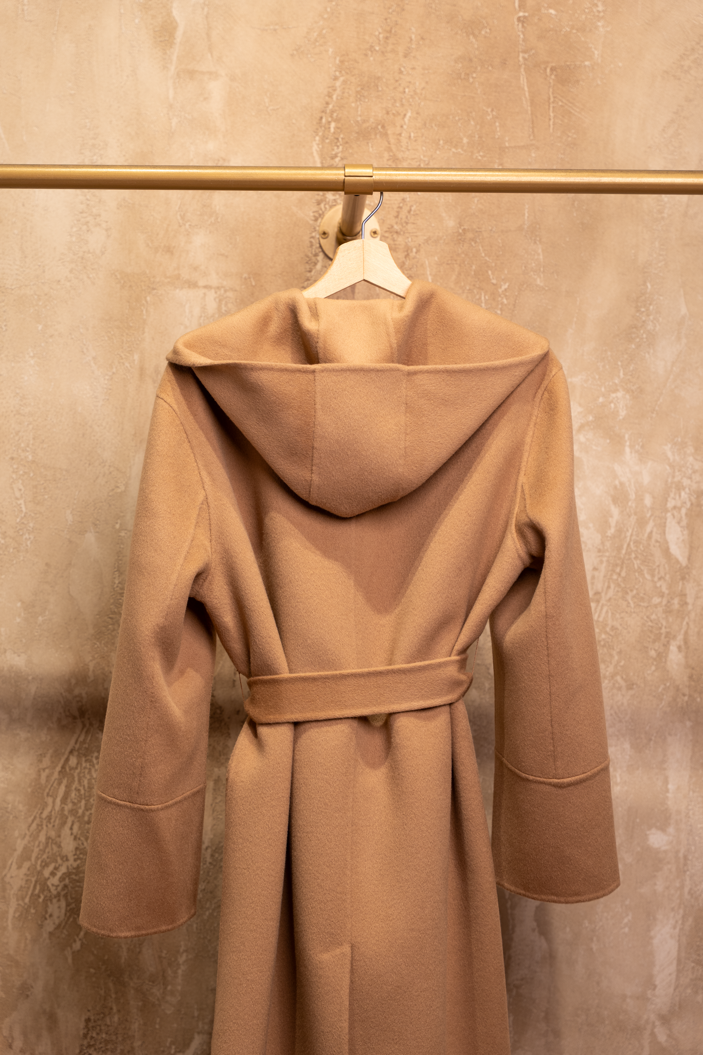 Cappotto Lana Vergine Cappuccio - Modello Accappatoio Made in Italy