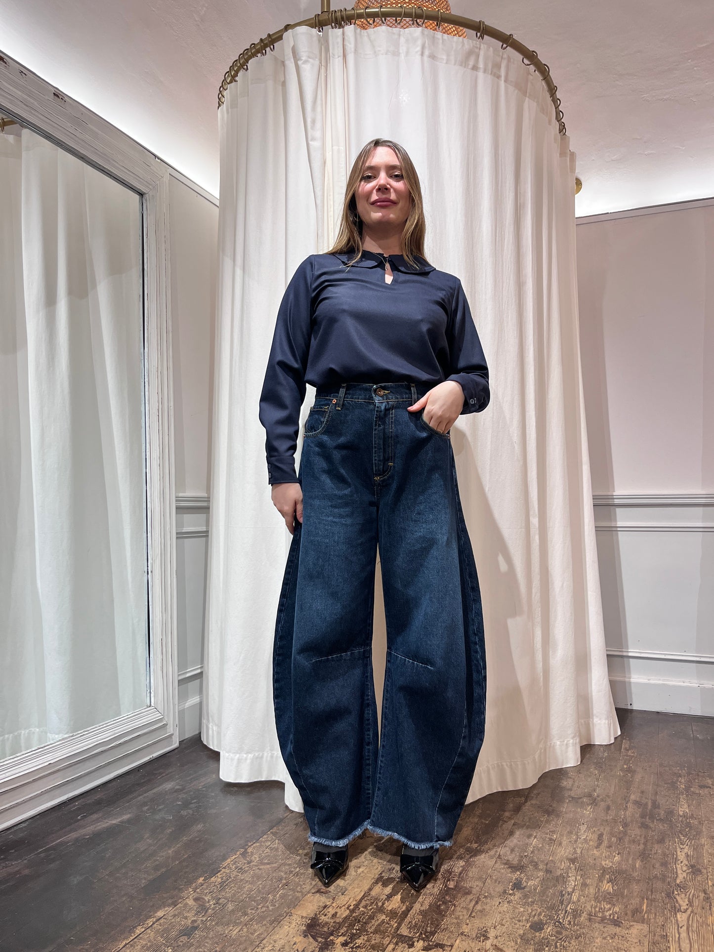 Pantalone balloon jeans