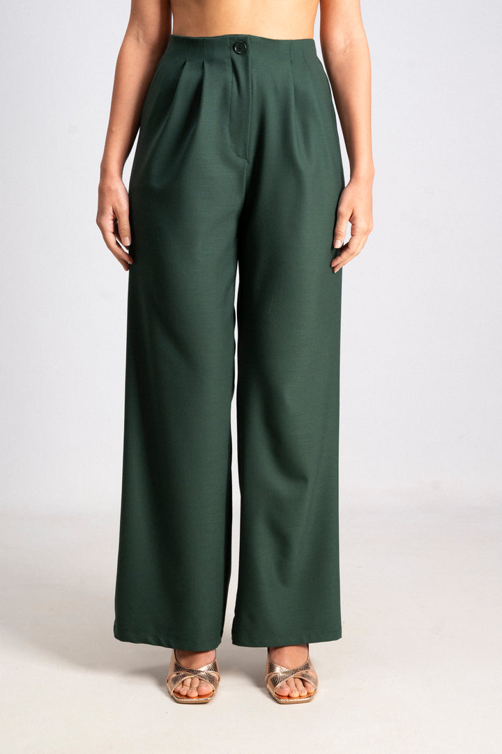 GREEN TAILORED TROUSERS