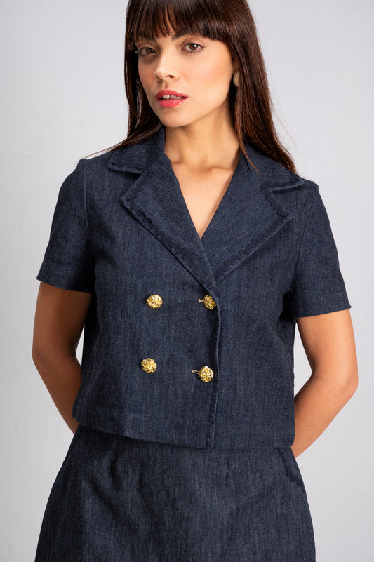 GIACCA CROP JEANS SET
