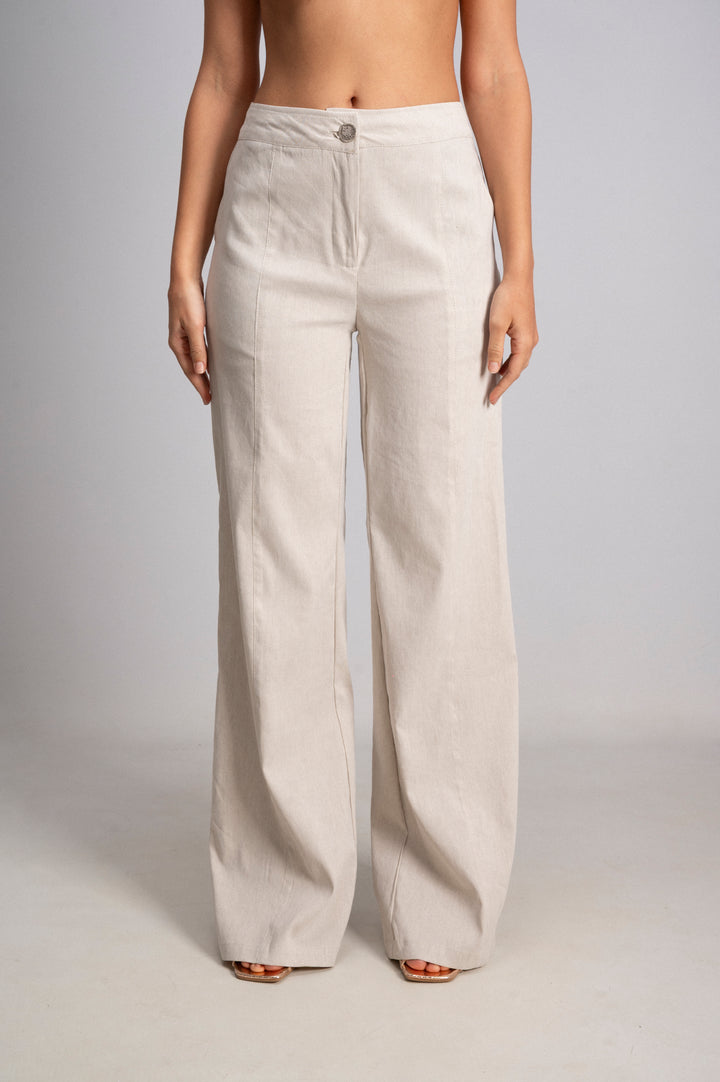 LINEN TAILORED TROUSERS