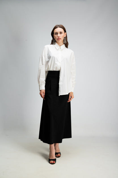 CAMICIA OVER POPELIN BIANCA