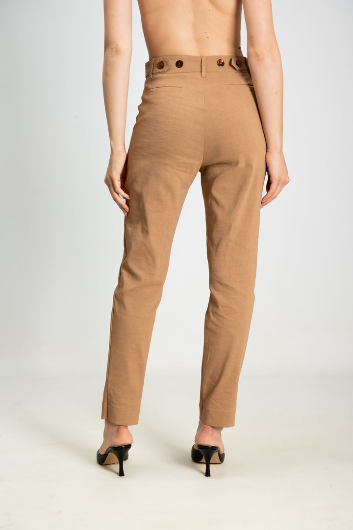 LINEN CHINO TROUSERS