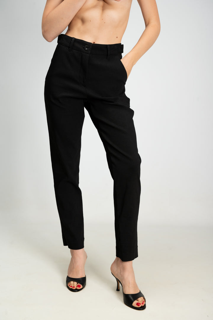 LINEN CHINO TROUSERS