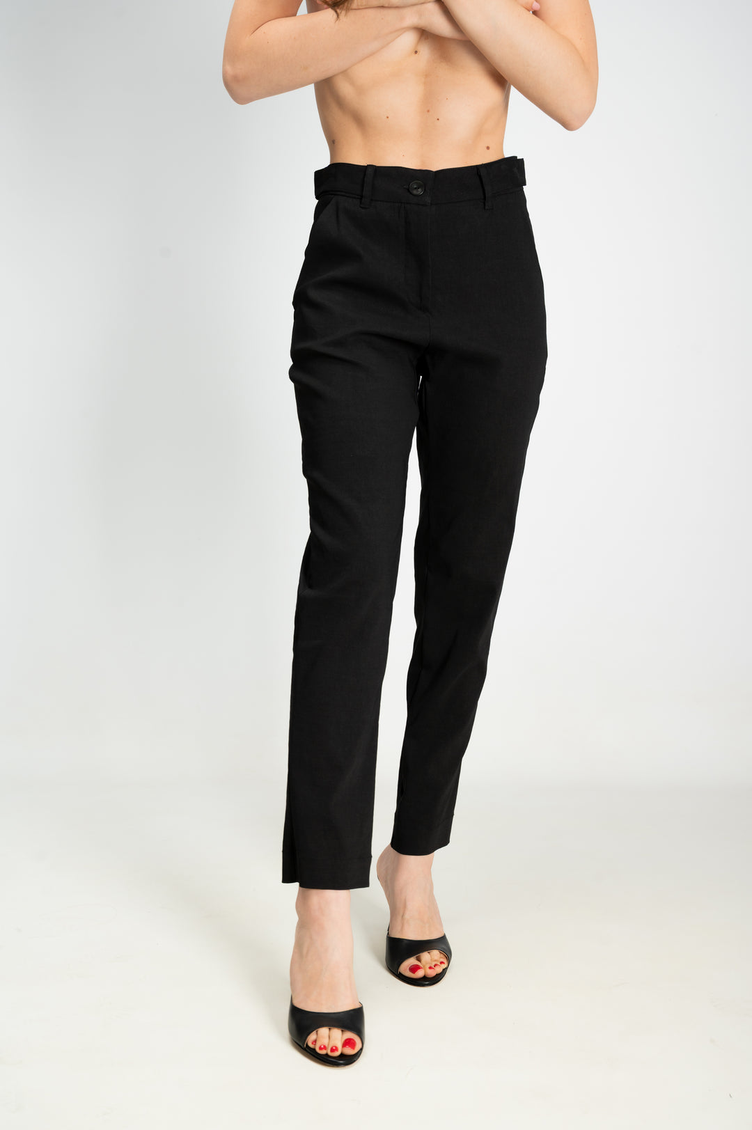 LINEN CHINO TROUSERS