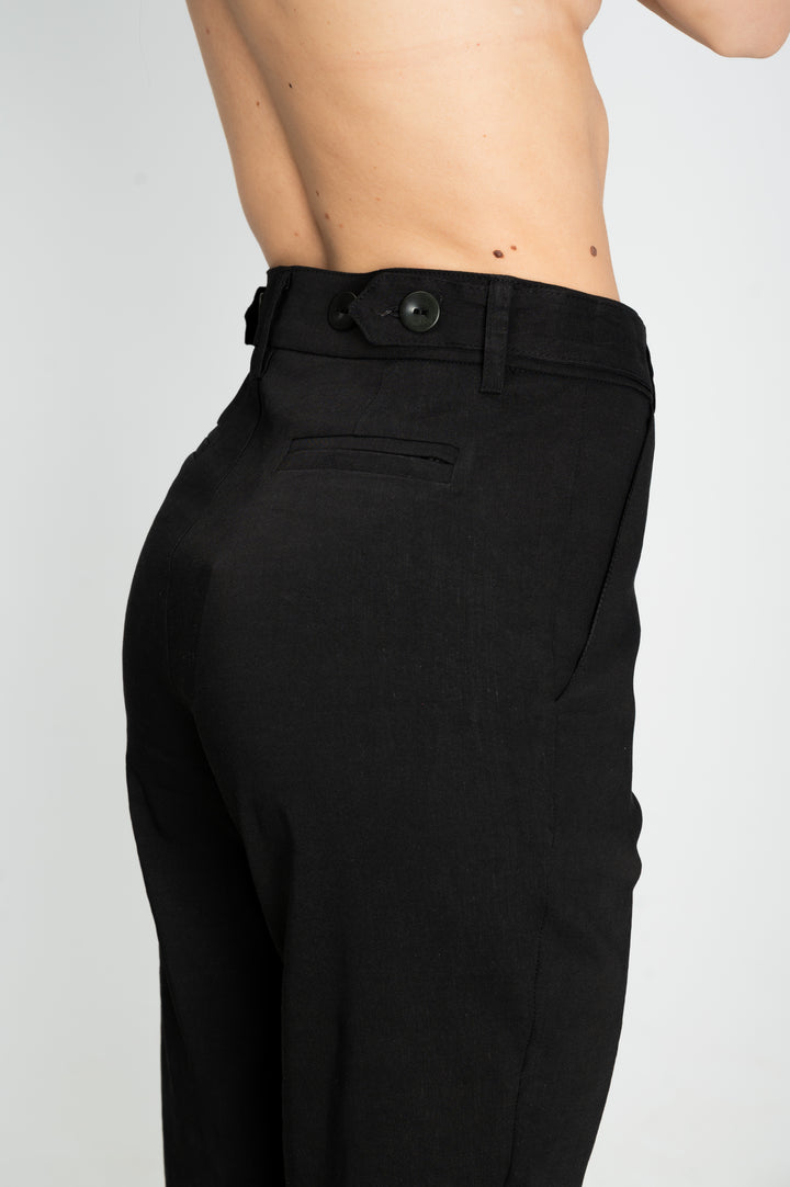 LINEN CHINO TROUSERS