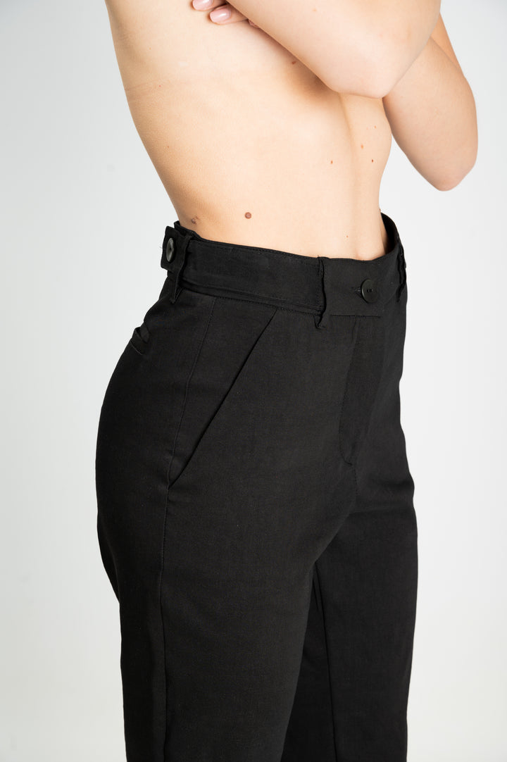 LINEN CHINO TROUSERS