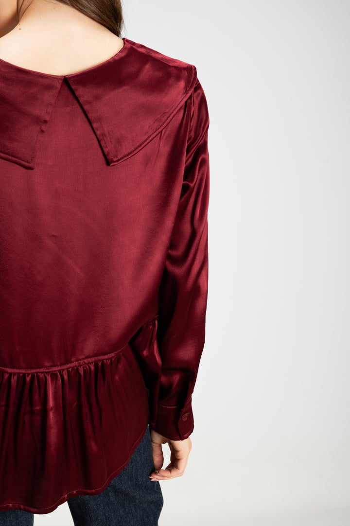 SATIN COLLAR SHIRT