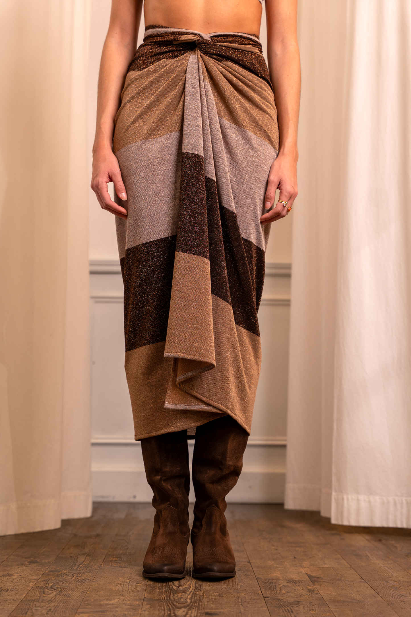 Gonna portafoglio lurex