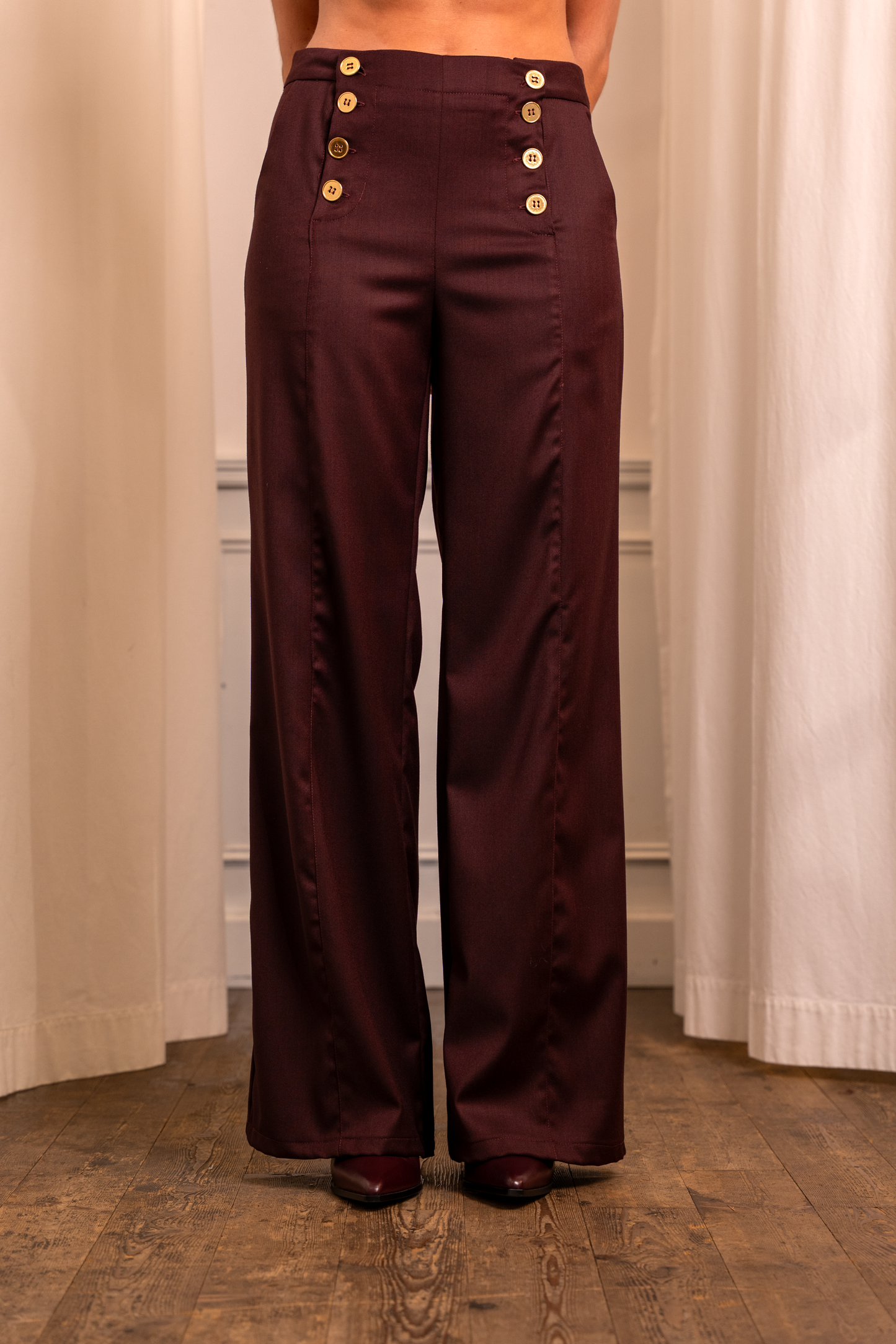 Pantaloni palazzo bottoni