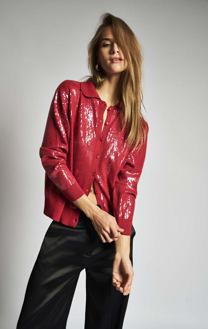 Giacca Cardigan con Paillettes - Eleganza Luminosa