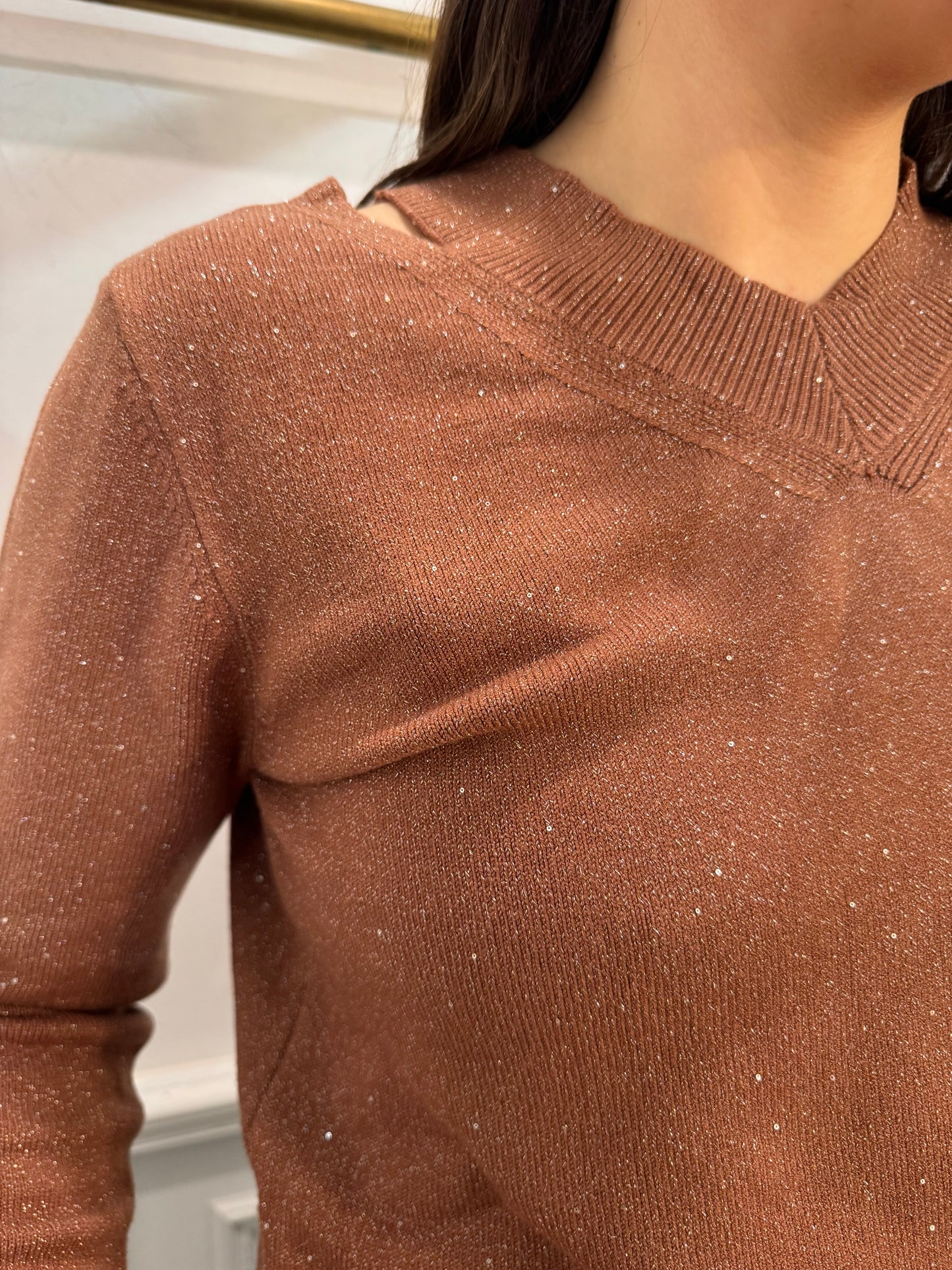 Maglia lurex in Viscosa femminile e caldo