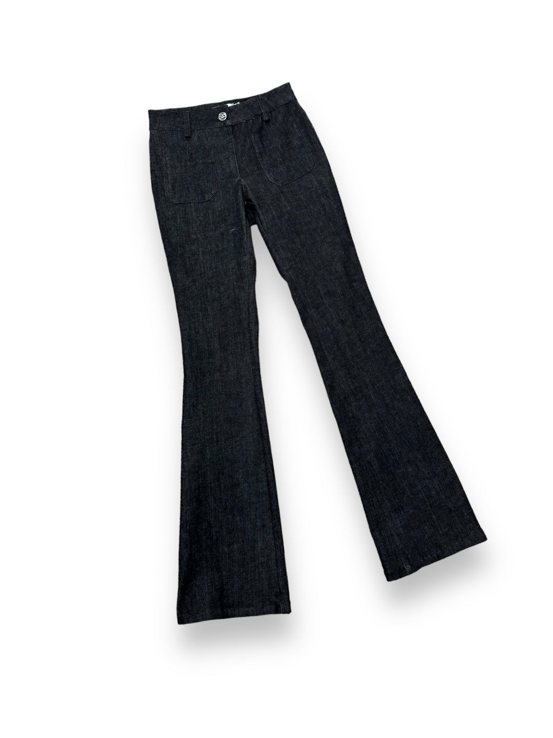 Jeans Grigio In Cotone Grigio - bottone ‘up and down’ un nostro messaggio simbolico per gli alti e bassi della vita tasche frontali