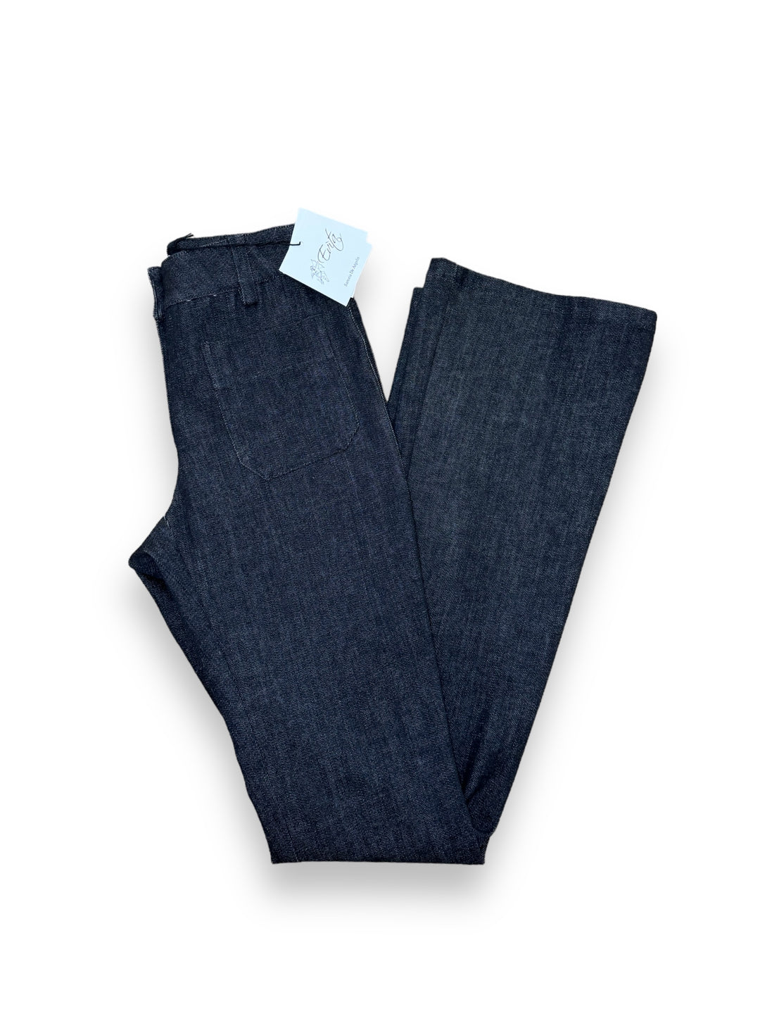 Jeans Grigio In Cotone Grigio - bottone ‘up and down’ un nostro messaggio simbolico per gli alti e bassi della vita tasche frontali