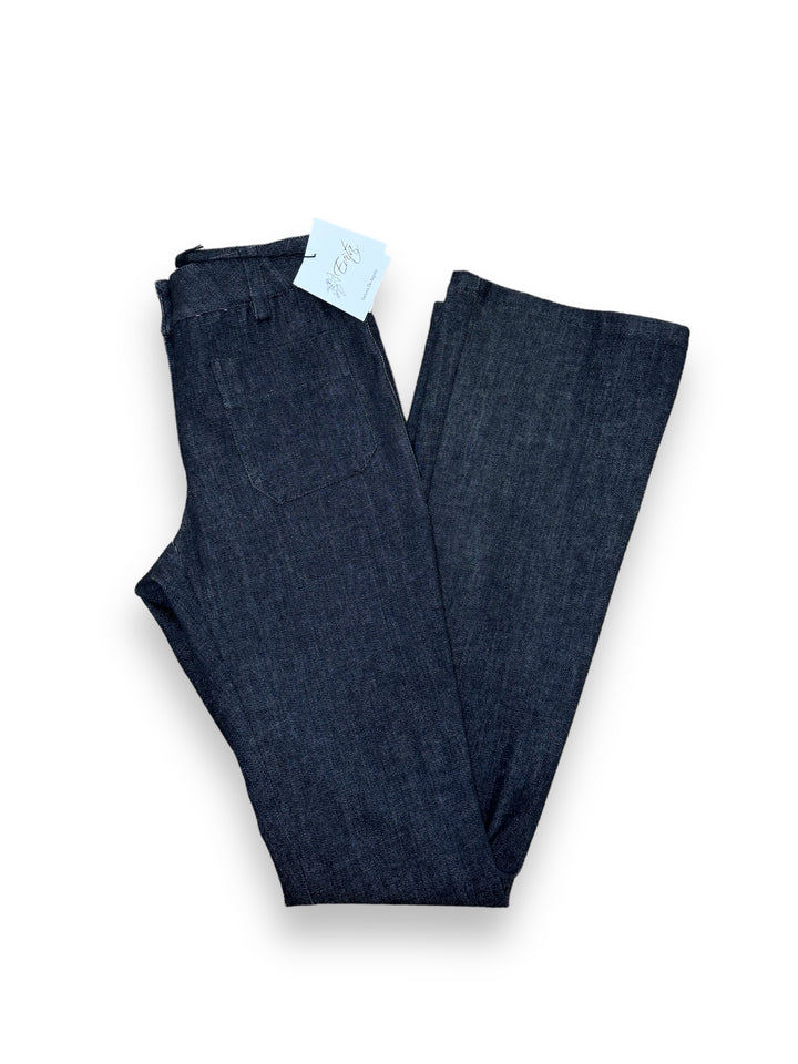 Jeans Grigio In Cotone Grigio - bottone ‘up and down’ un nostro messaggio simbolico per gli alti e bassi della vita tasche frontali