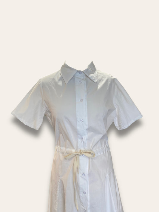 Mini dress camicia bianco - modello camicia
