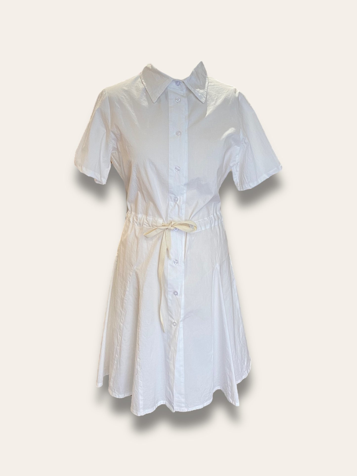 Mini dress camicia bianco - modello camicia