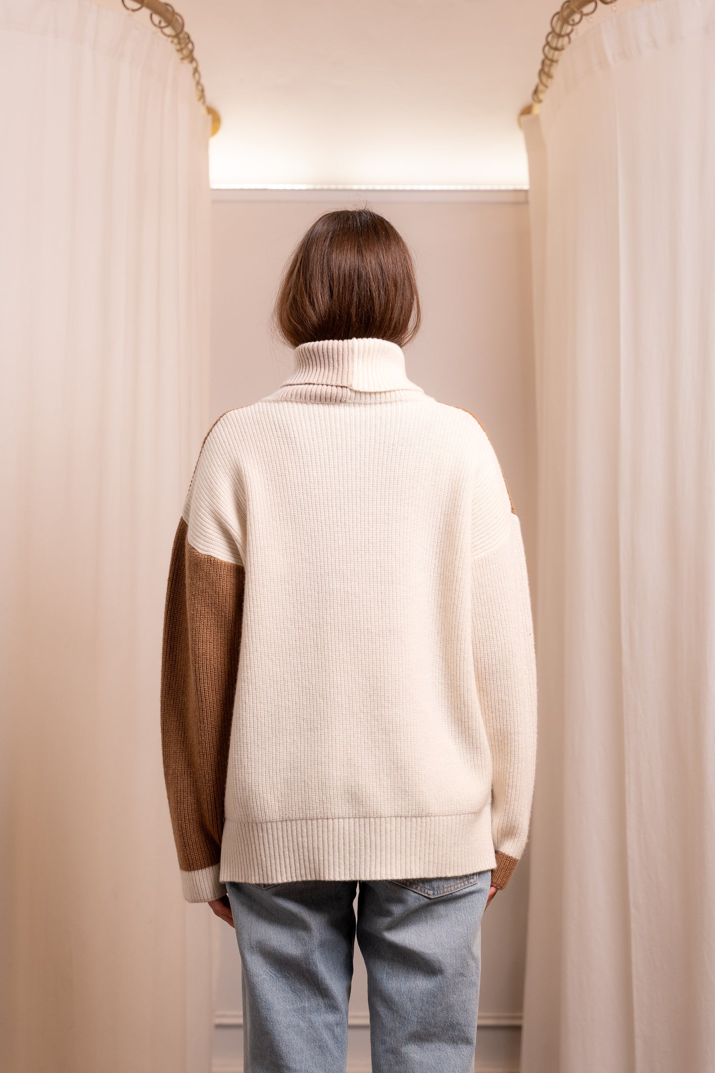 Dolcevita Tre Colori Lana Cashmere - Maglione Artigianale Made in Biella