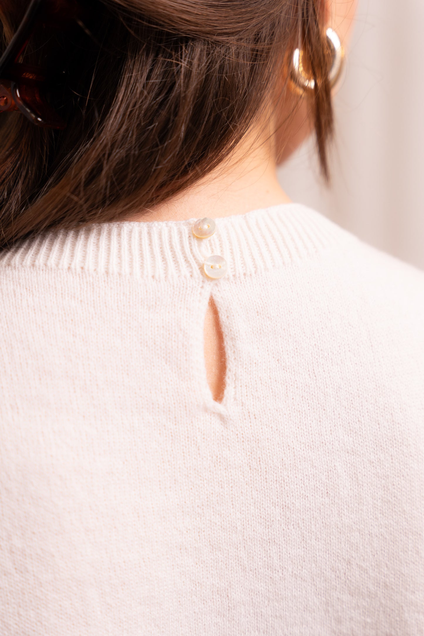 Coordinato Twin Set Lana Cashmere Burro - Cardigan e Top Made in Italy