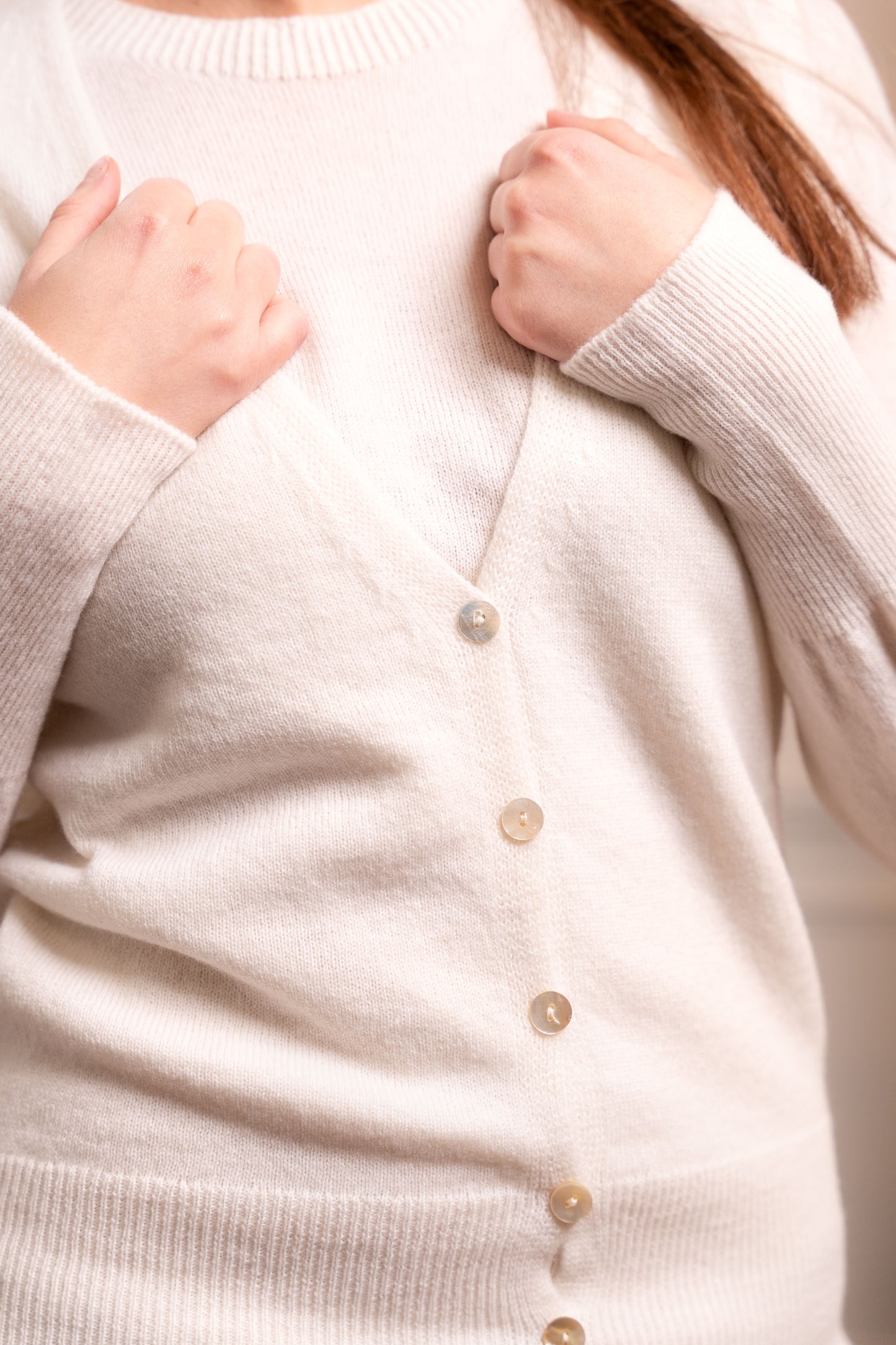 Coordinato Twin Set Lana Cashmere Burro - Cardigan e Top Made in Italy