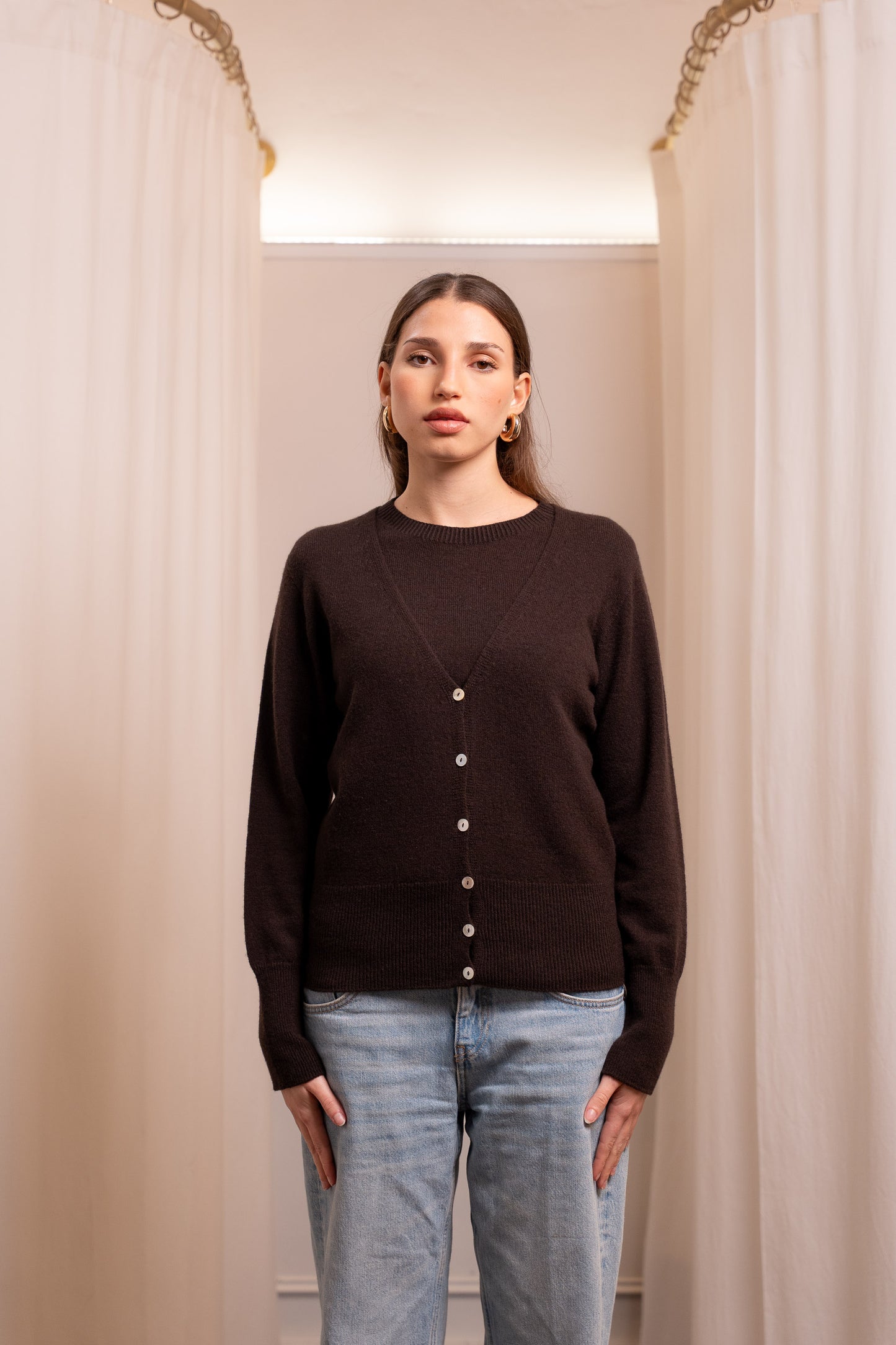 Coordinato Twin Set Lana Cashmere - Cardigan e Top Made in Italy