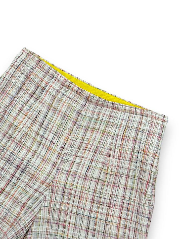 Shorts Modello Vintage A Vita Alta -pantalone modello a vita alta aderente in vita giacca vintage modello Chanel abbinata fodera intera 100% raso di viscosa