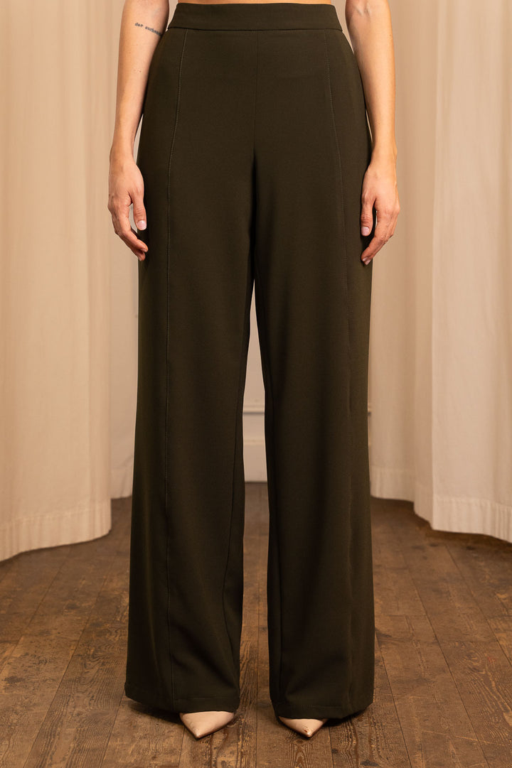 Pantalone Bacchetta Sartoriale in Cadì – Verde