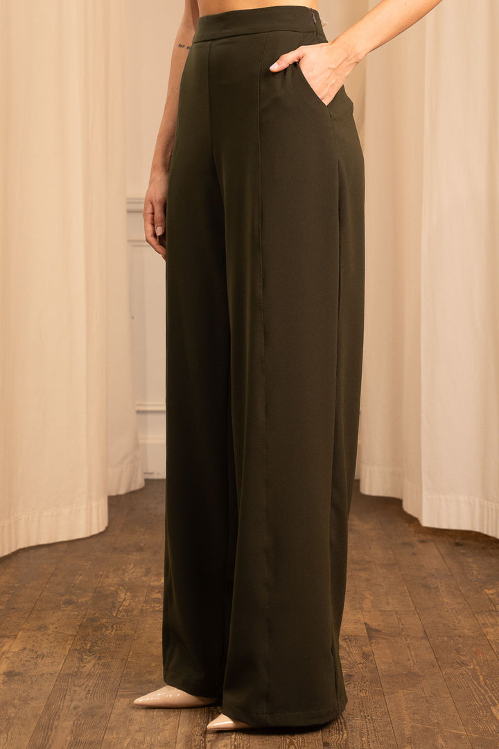 Pantalone Bacchetta Sartoriale in Cadì – Verde