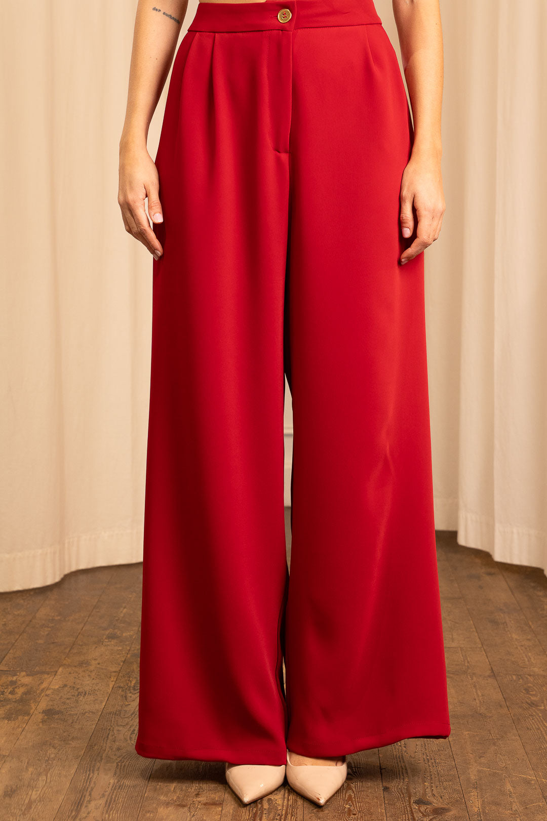 Pantalone Pince in Cadì Rosso