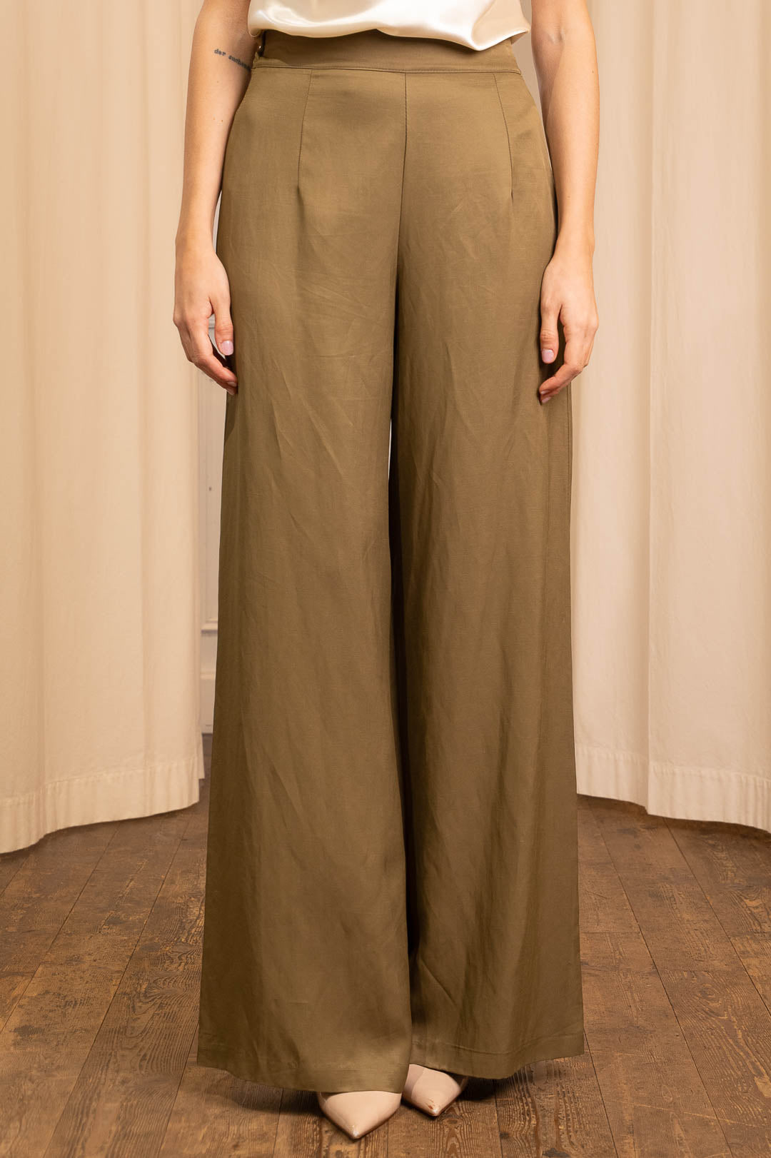 Pantalone lino e viscosa