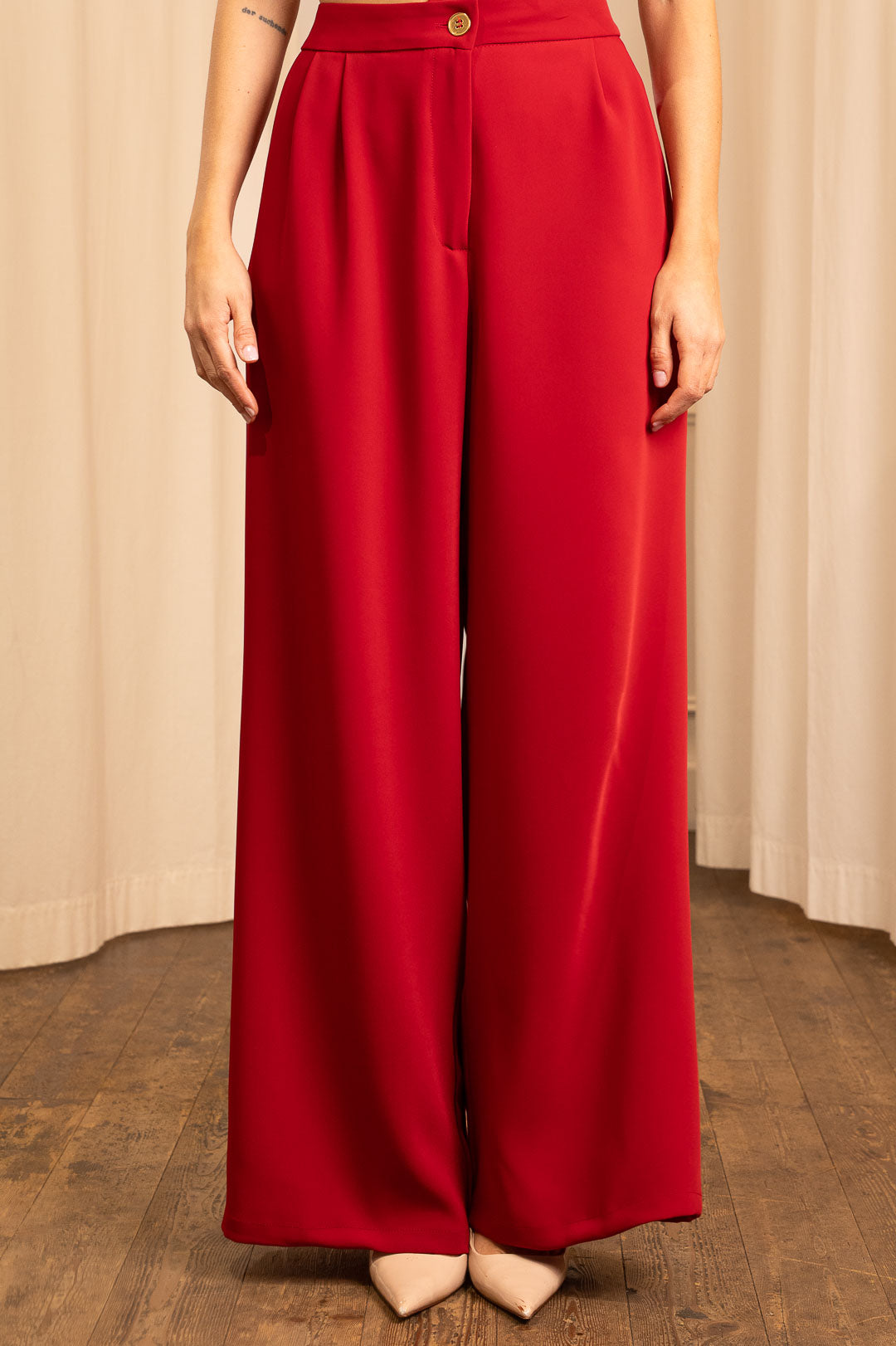 Pantalone Pince in Cadì Rosso