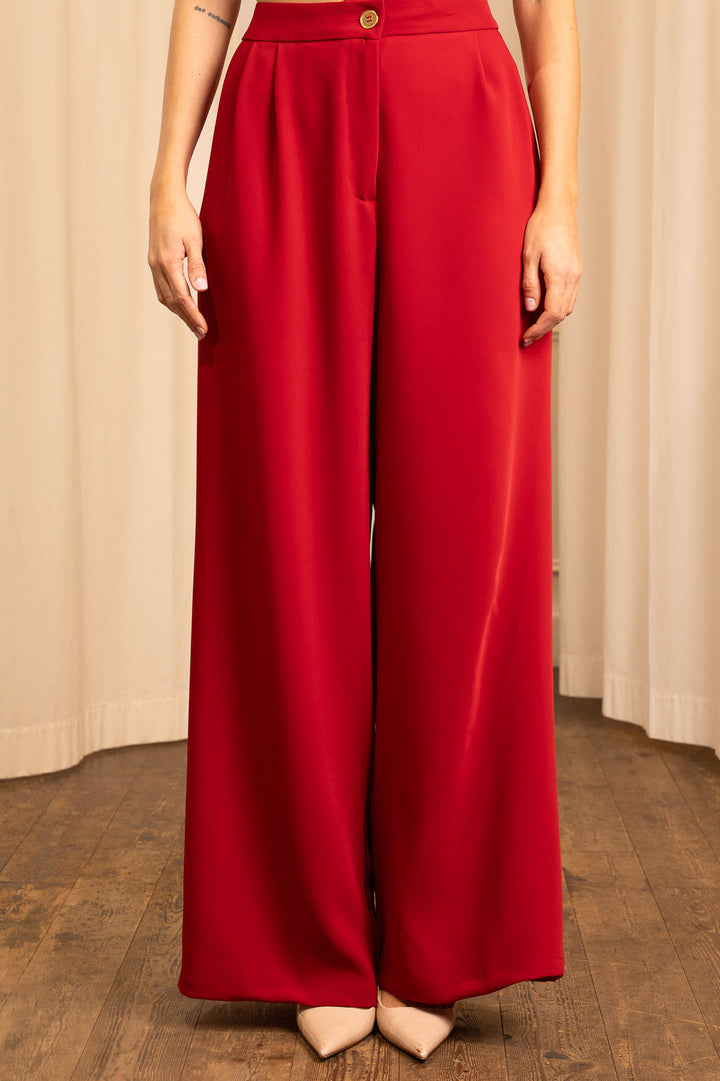 Pantalone Pince in Cadì Rosso