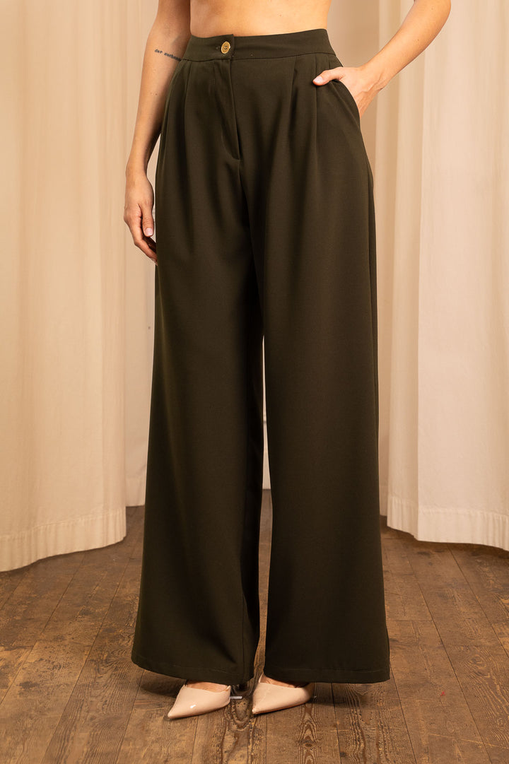 Pantalone Palazzo Pince Verde