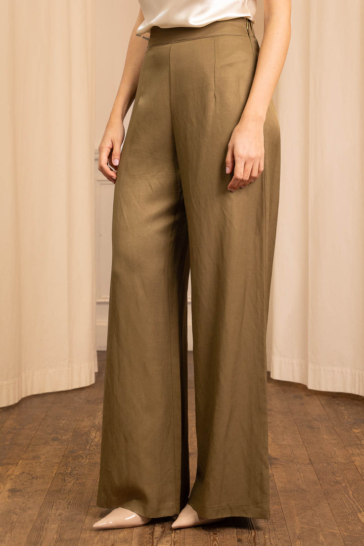 Pantalone lino e viscosa