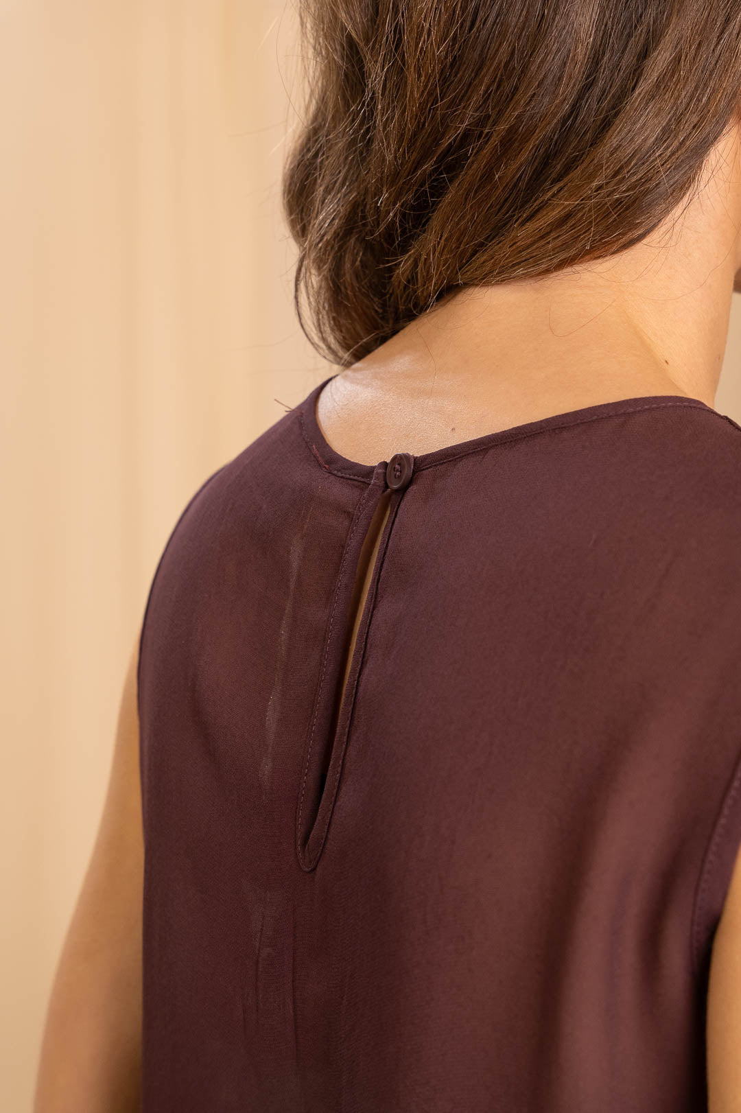 Sottogiacca in Georgette di Viscosa – Prugna